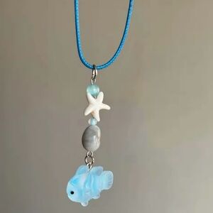 Boho Fish necklace 18”